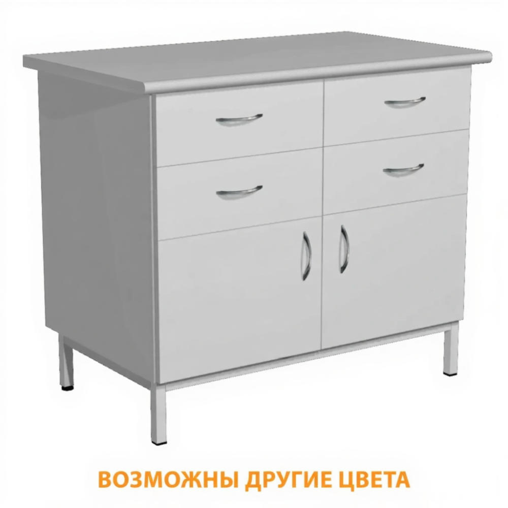 Тумба стационарная на металлокаркасе СЛ 11/2.2 (800х600х850) (постформинг, ЛДСП, каркас серый)