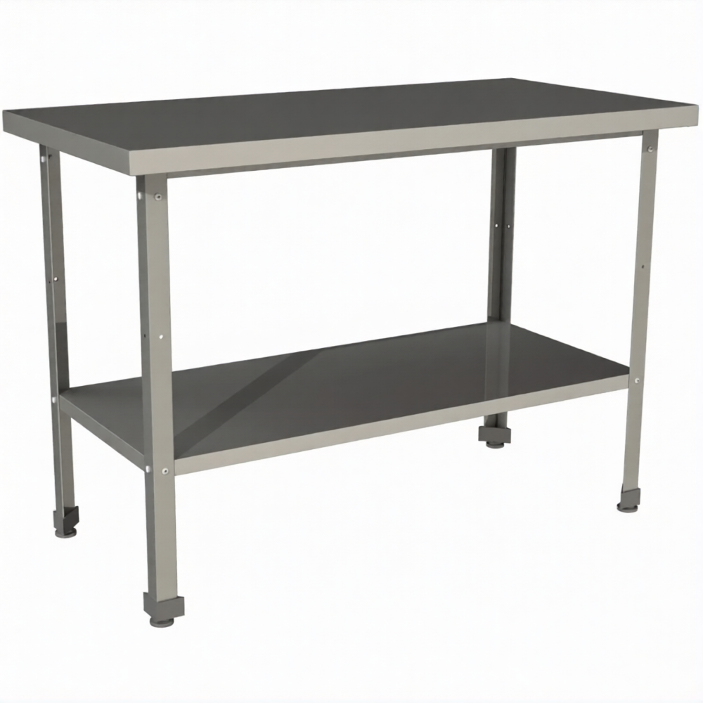 Стол производственный без борта со сплошной полкой СП-6/7-П-ЭК