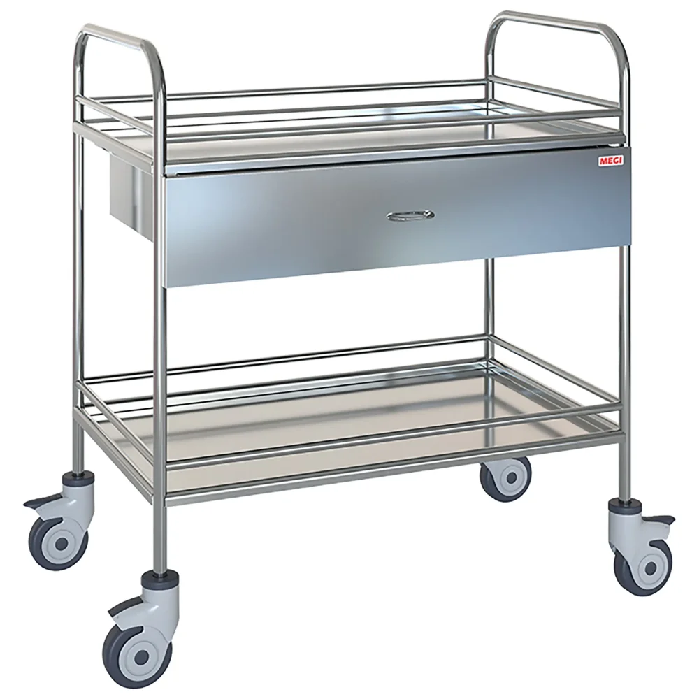 Столик манипуляционный из нержавеющей стали 4Hospitals МСК-5549-01