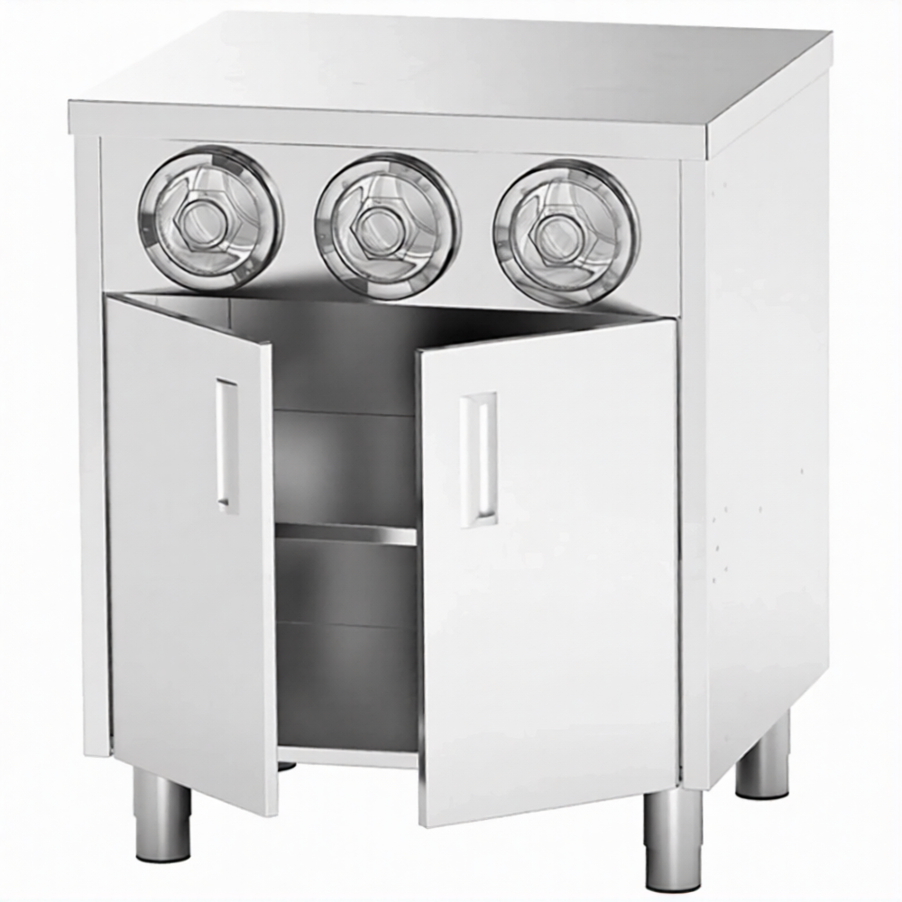 Стол-тумба с диспенсерами для стаканов СПЗРД3-8/6-Б