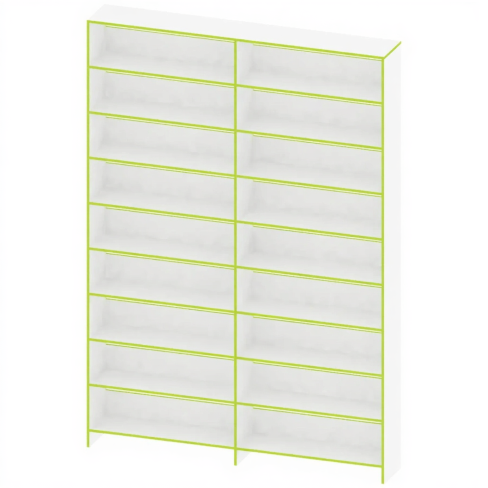 Стеллаж для книг с полками СТ-АД-146-1