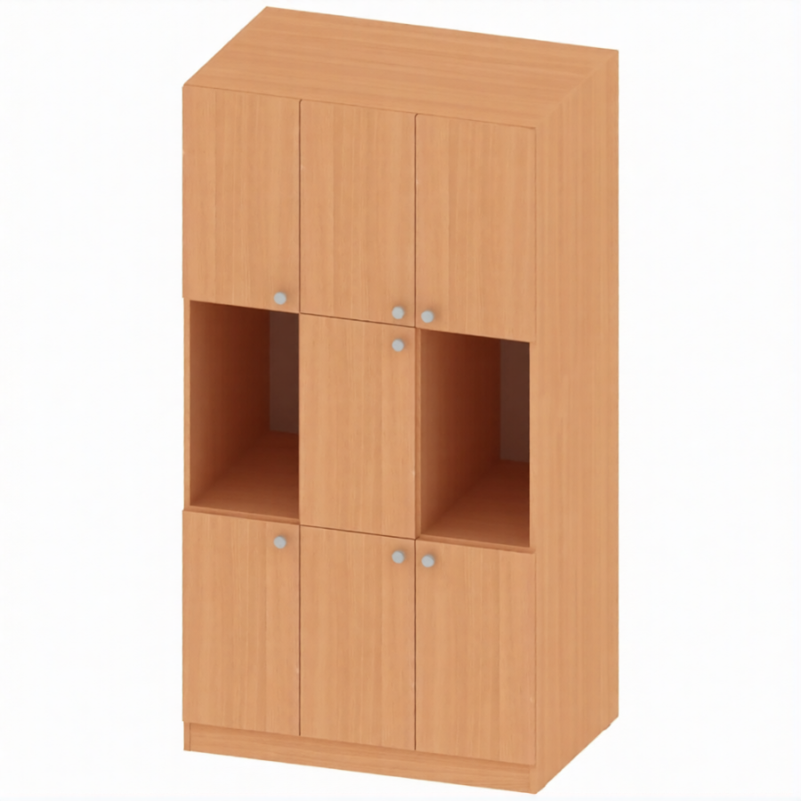 Стеллаж комбинированный малый для учебных пособий СТ-ТР-8, Серый