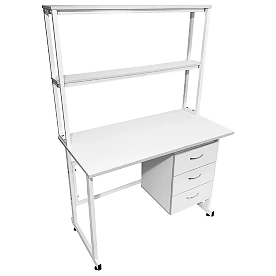 Стол лабораторный с надстройкой СЛн 16.004 (белый)