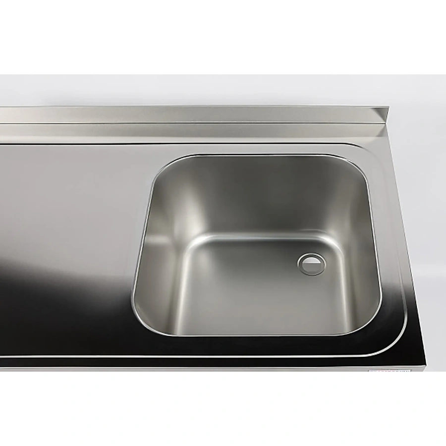 Ванна моечная цельнотянутая с рабочей поверхностью с бортом ВМЦР/1-10/6-БП