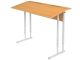 Стол с наклоном столешницы 10° школьный 2-местный 5-7 г/р регулируемый (бук, м/к серый, квадратная труба)