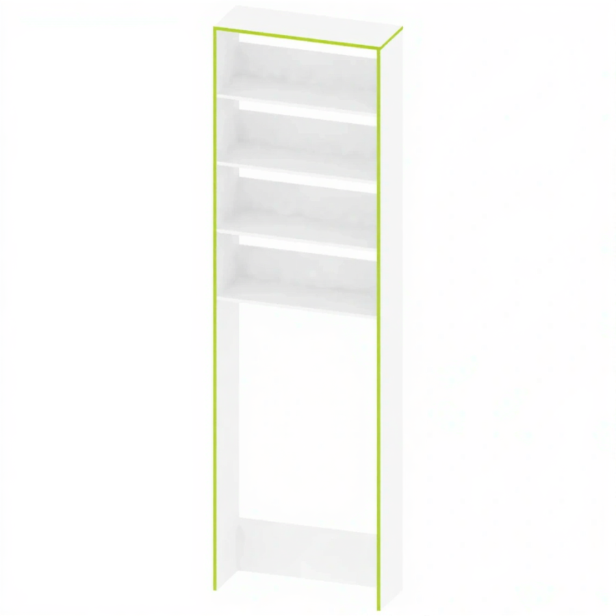 Стеллаж для книг с полками под каталожный шкаф СТ-АД-146-4-1